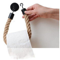 Hemp Rope Toilet Paper Holder Wall Mounted Bathroom Tissue Storage Rack