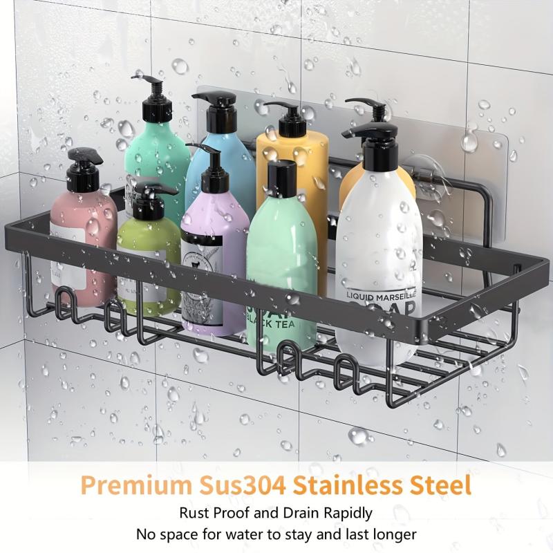 5pcs Adhesive Shower Caddy Bathroom Organizer