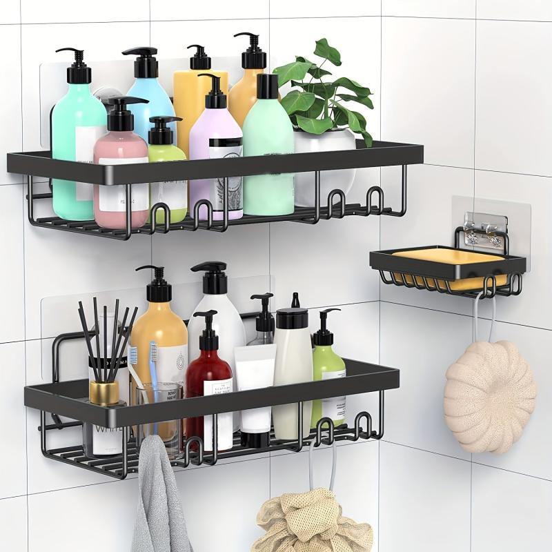 5pcs Adhesive Shower Caddy Bathroom Organizer