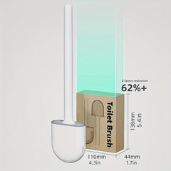 Bathroom Wall Mount Toilet Brush Set Silicone Cleaning Tool