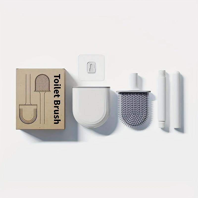 Bathroom Wall Mount Toilet Brush Set Silicone Cleaning Tool