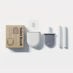 Bathroom Wall Mount Toilet Brush Set Silicone Cleaning Tool