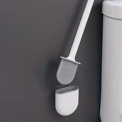 Bathroom Wall Mount Toilet Brush Set Silicone Cleaning Tool