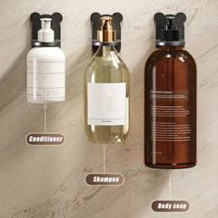 Adjustable Cartoon Bottle Holder Wall Mounted Bathroom Shelf