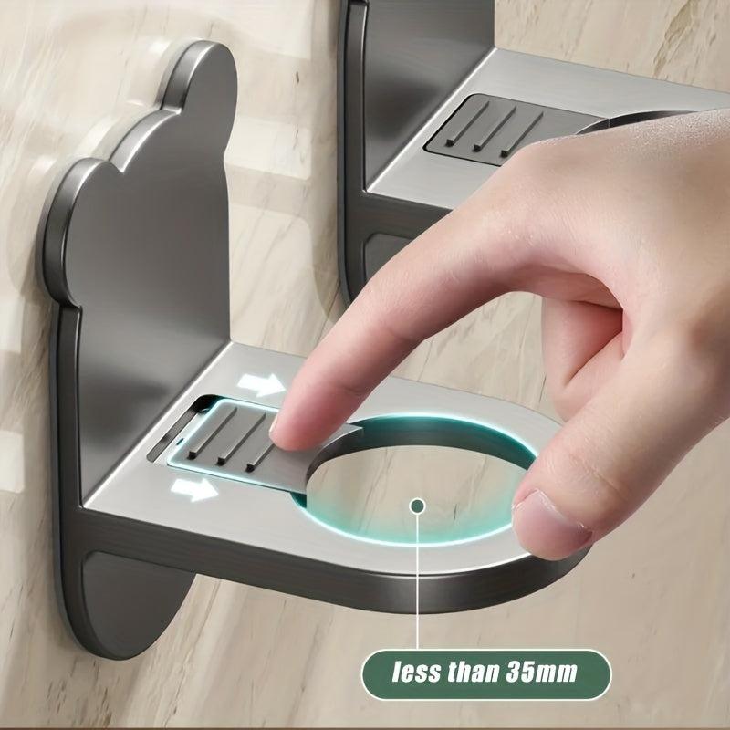 Adjustable Cartoon Bottle Holder Wall Mounted Bathroom Shelf