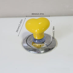 Colorful Heart Toilet Press Button Water Tank Auxiliary Device Love Button