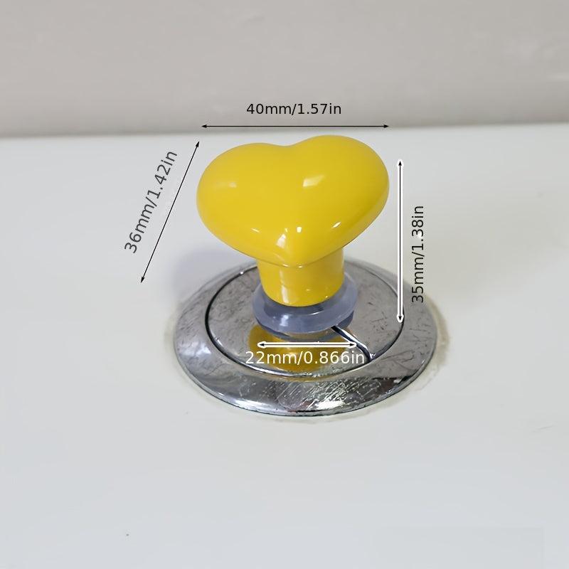 Colorful Heart Toilet Press Button Water Tank Auxiliary Device Love Button