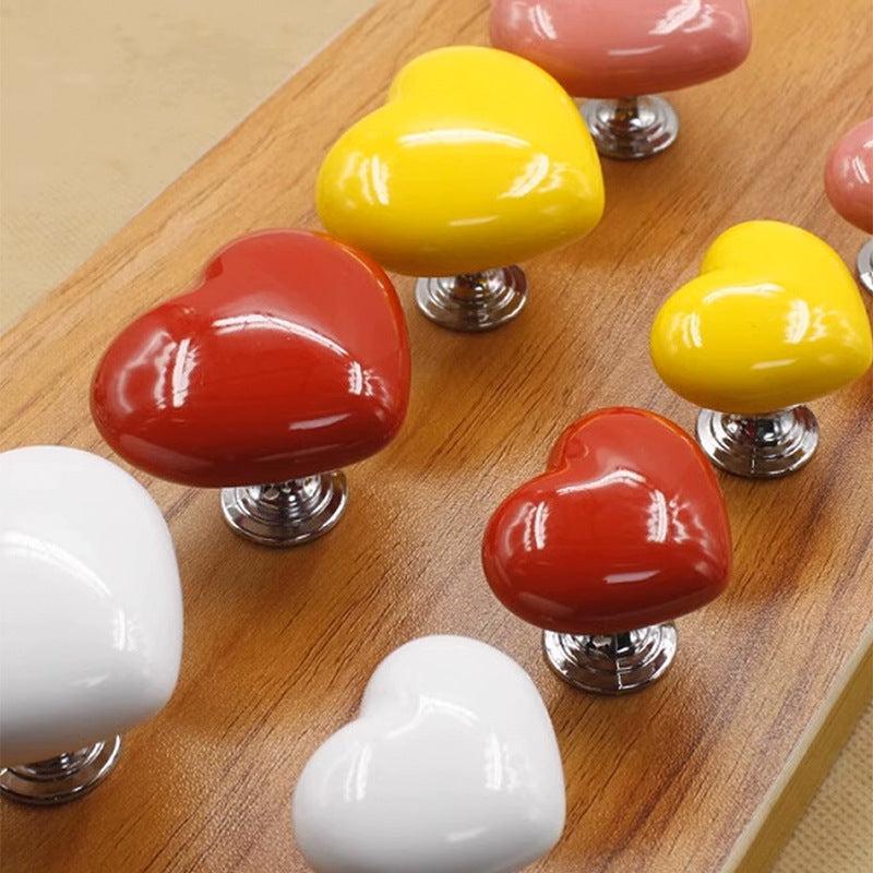 Colorful Heart Toilet Press Button Water Tank Auxiliary Device Love Button