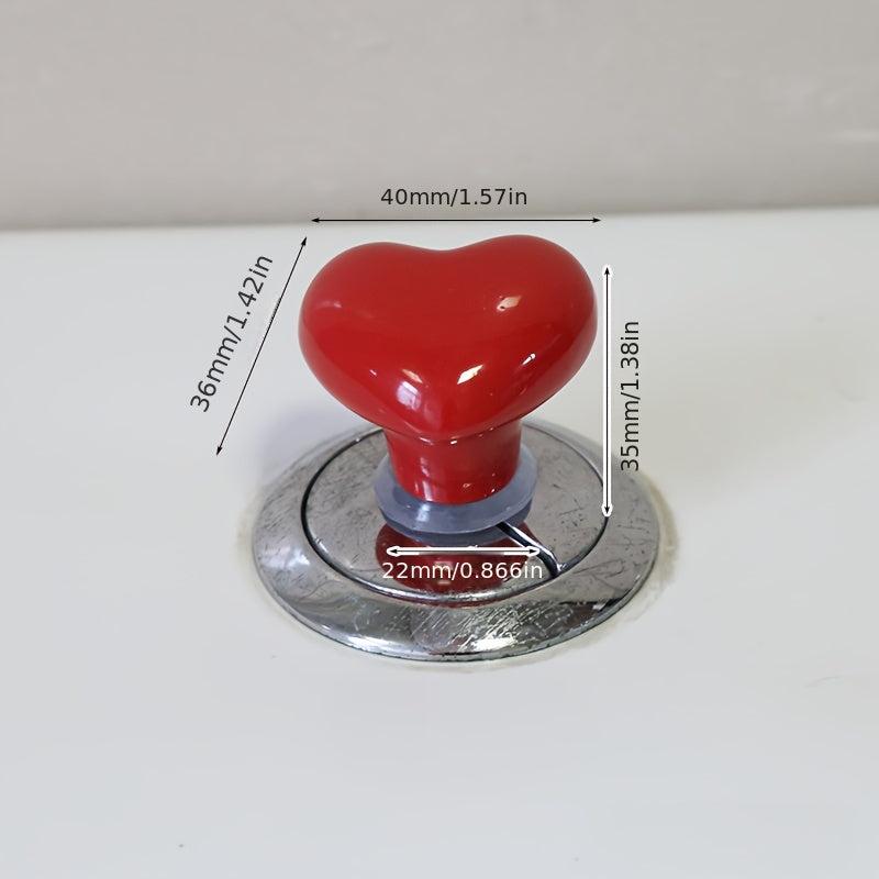 Colorful Heart Toilet Press Button Water Tank Auxiliary Device Love Button