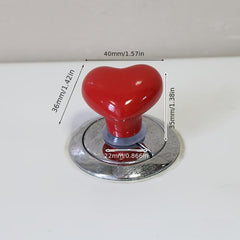 Colorful Heart Toilet Press Button Water Tank Auxiliary Device Love Button