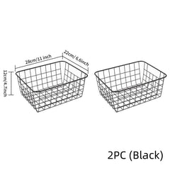 4pcs Wire Storage Baskets For Bathroom Countertop Organization