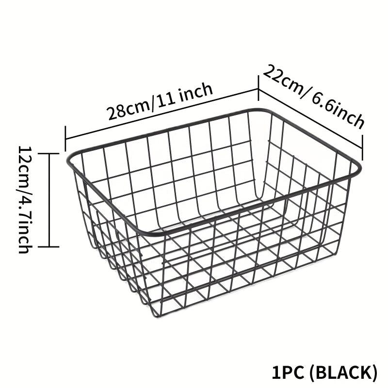 4pcs Wire Storage Baskets For Bathroom Countertop Organization