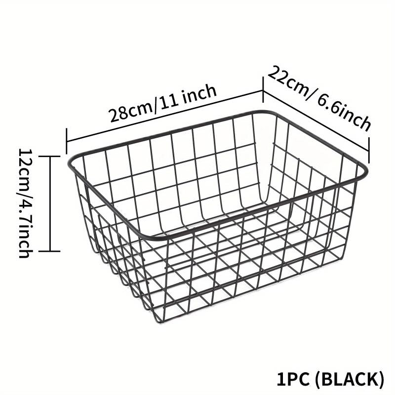4pcs Wire Storage Baskets For Bathroom Countertop Organization