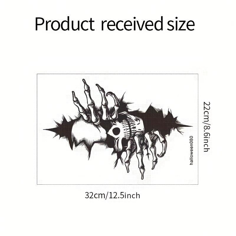 Halloween Broken Hole Skull Head Sticker Bathroom Toilet Paste Home Decoration