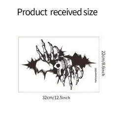 Halloween Broken Hole Skull Head Sticker Bathroom Toilet Paste Home Decoration