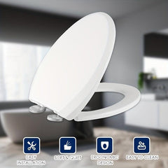 Soft Close Elongated Toilet Seat Cover Quick Release