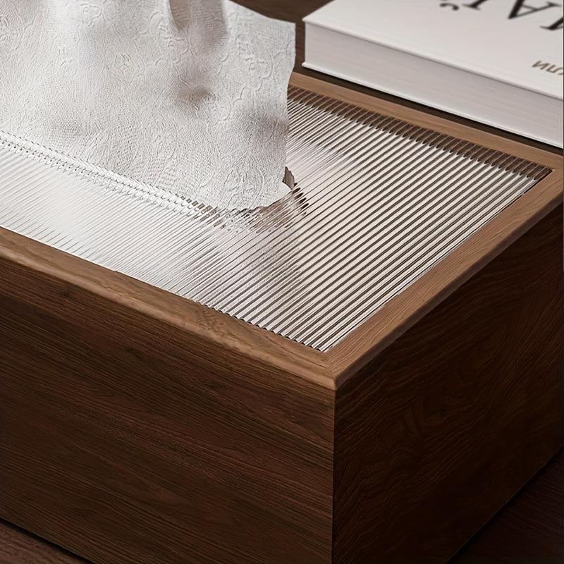 Wooden Desktop Tissue Box Napkin Dispenser