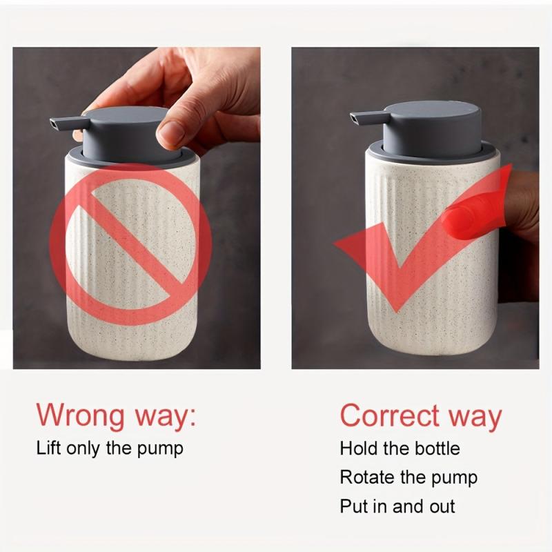 Foam Ceramic Soap Dispenser 400ml Bathroom Lotion Bottle