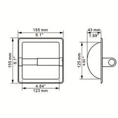 Toilet Paper Holder Stainless Steel Bathroom Roll Rack
