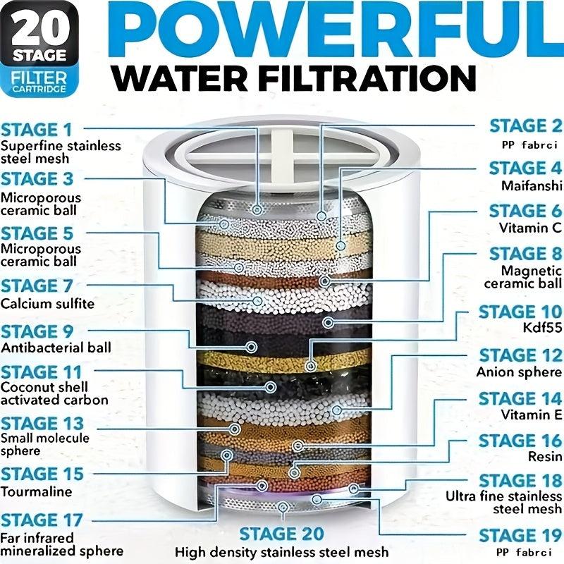 Shower Head Water Filter Replacement Universal Water Purifier Shower Filter
