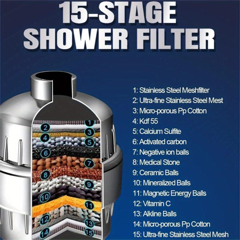 Shower Head Water Filter Replacement Universal Water Purifier Shower Filter