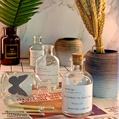 Aromatherapy Candle Matches Jar Glass Bottles with Cork Stoppers