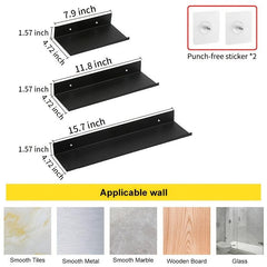Stylish Floating Shelves for Plants & Artwork - Metal Storage Racks