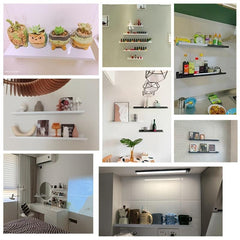 Stylish Floating Shelves for Plants & Artwork - Metal Storage Racks