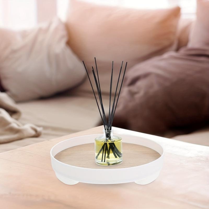 Round Storage Tray Bathroom Vanity Decorative Storage Rack