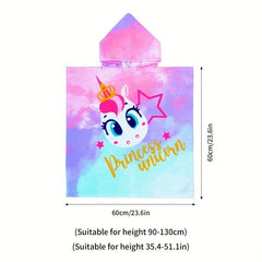 Kids Cartoon Hooded Bath Towel - Quick Drying & Absorbent