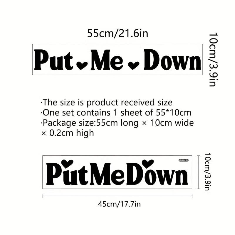 Slogan Pattern Toilet Lid Decal Self Adhesive Wall Sticker Bathroom Decor
