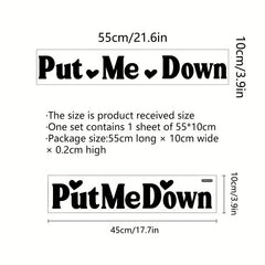 Slogan Pattern Toilet Lid Decal Self Adhesive Wall Sticker Bathroom Decor