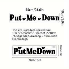 Slogan Pattern Toilet Lid Decal Self Adhesive Wall Sticker Bathroom Decor