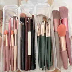 Portable Makeup Brush Storage Box Transparent Cosmetic Organizer