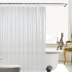 Waterproof Clear Shower Curtain Liner 182x182 with Magnets & Grommet Hole
