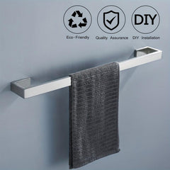 Stylish Stainless Steel Towel Rack with Hanging Hooks