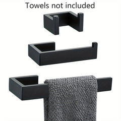 Stylish Stainless Steel Towel Rack with Hanging Hooks
