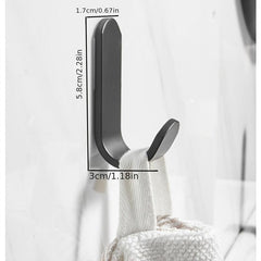 6pcs Self Adhesive J Hooks for Towel Key Cloth Hanger