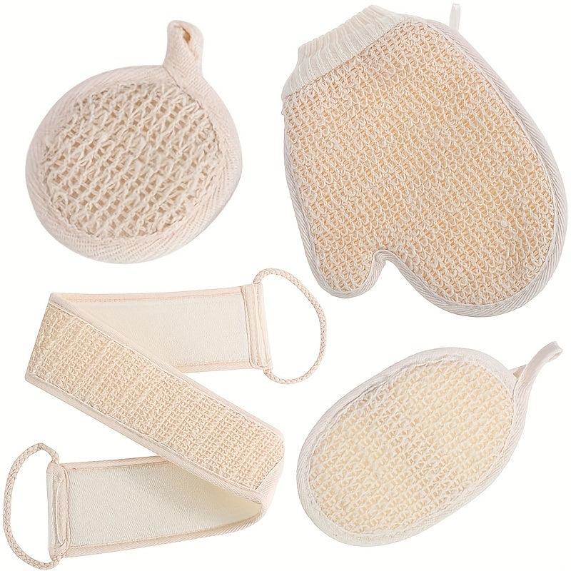 Exfoliating Shower Set Gloves Pad Loofah Sponge Dead Skin Remover