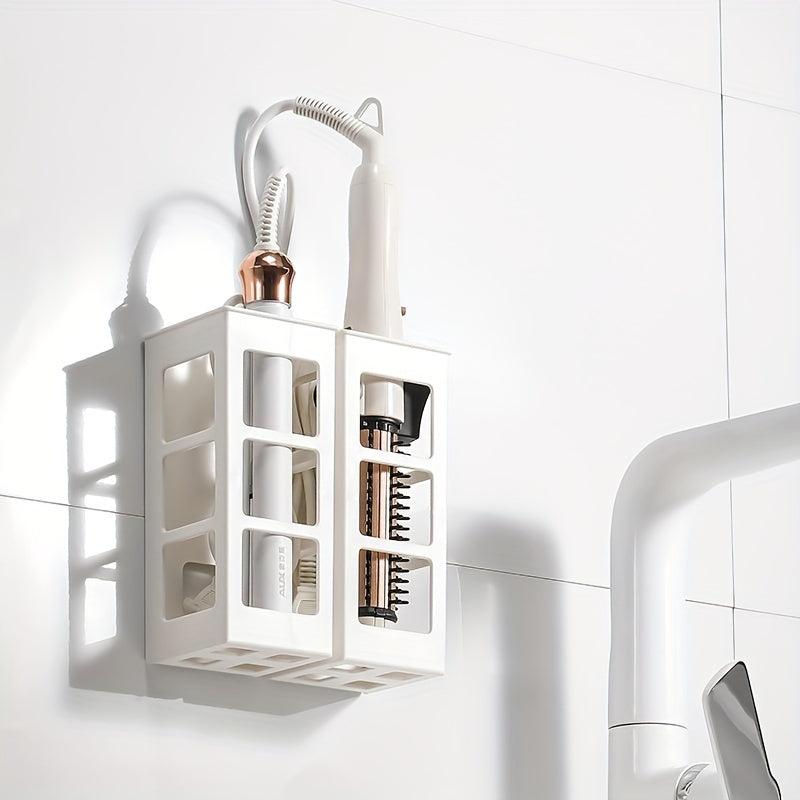 Hair Straightener Storage Rack Wall Mounted Holder