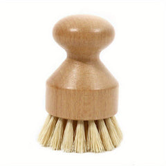 Wooden Dish Brush Kitchen Cleaning Pot Brush Short Handle Sisal Pot Brush
