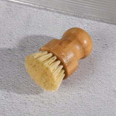 Wooden Dish Brush Kitchen Cleaning Pot Brush Short Handle Sisal Pot Brush