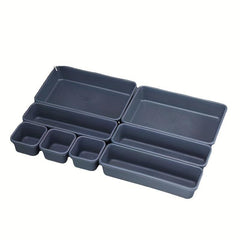 8pcs Plastic Storage Boxes Without Lids Drawer Organizer Office Bathroom Storage