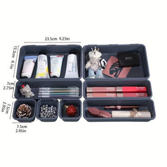 8pcs Plastic Storage Boxes Without Lids Drawer Organizer Office Bathroom Storage