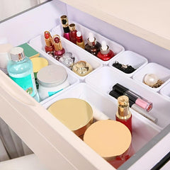 8pcs Plastic Storage Boxes Without Lids Drawer Organizer Office Bathroom Storage