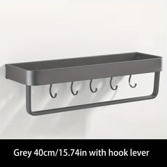 Wall Mounted Bathroom Storage Rack with Towel Bar