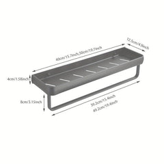 Wall Mounted Bathroom Storage Rack with Towel Bar