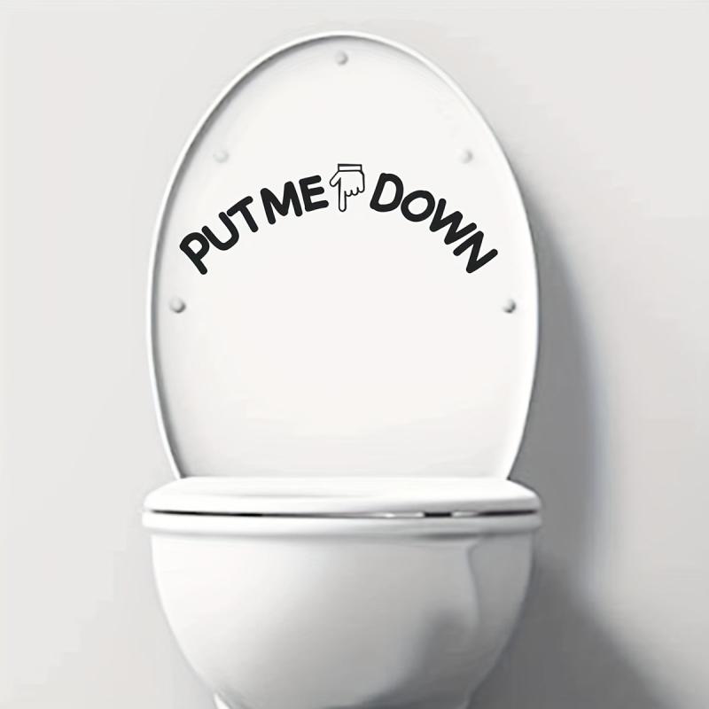 Toilet Seat Sticker Self-adhesive Creative Tips Room Decor