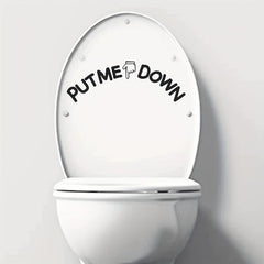 Toilet Seat Sticker Self-adhesive Creative Tips Room Decor