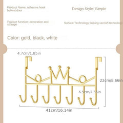 Crown Over Door Hook 7 Hook Over Door Hanger Bathroom Accessories